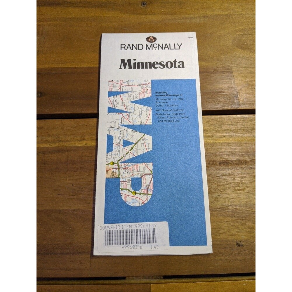 Vintage 1980 Rand McNally Minnesota Brochure Map